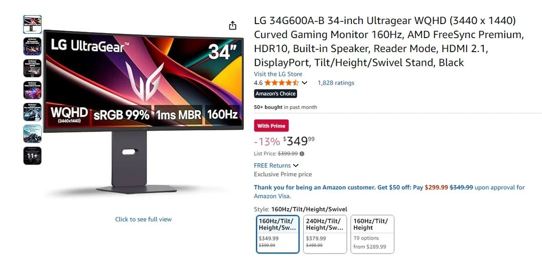 LG 34G600A-B computer monitor 86.4 cm (34 ) 3440 x 1440 pixels Wide Quad HD LCD Black_5