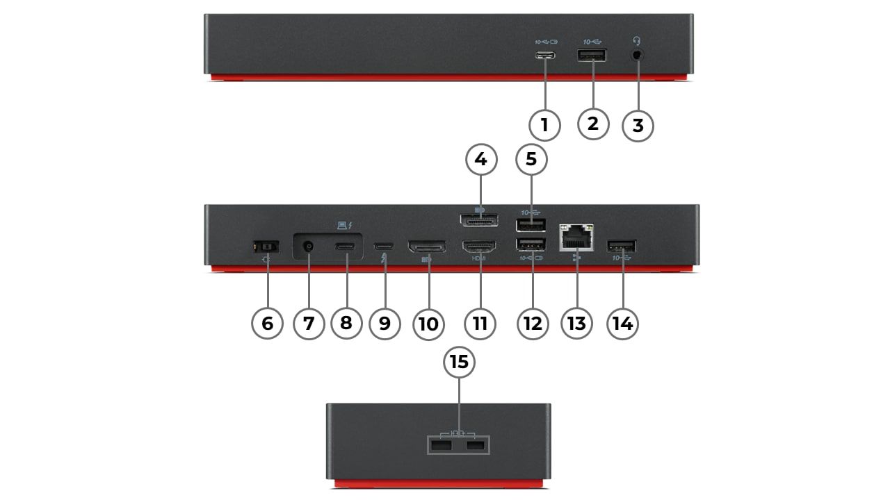 Lenovo ThinkPad Universal Thunderbolt 4 Prin cablu Negru_1