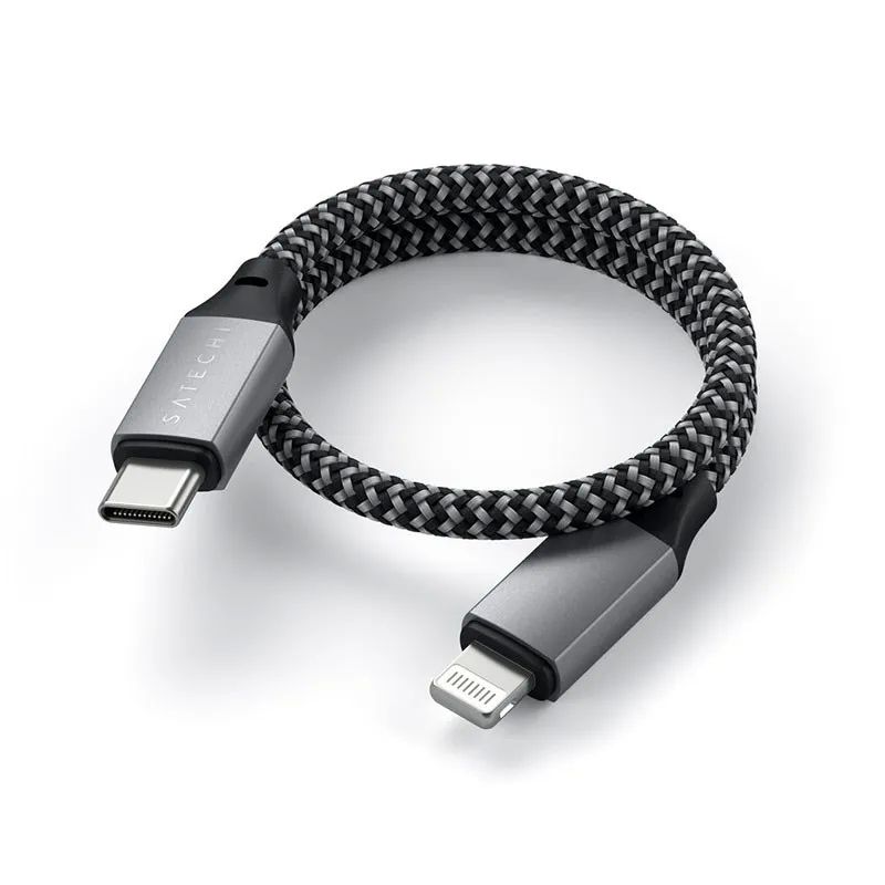Satechi USB-C to Lightning Short Cable 25cm - Space Grey_2