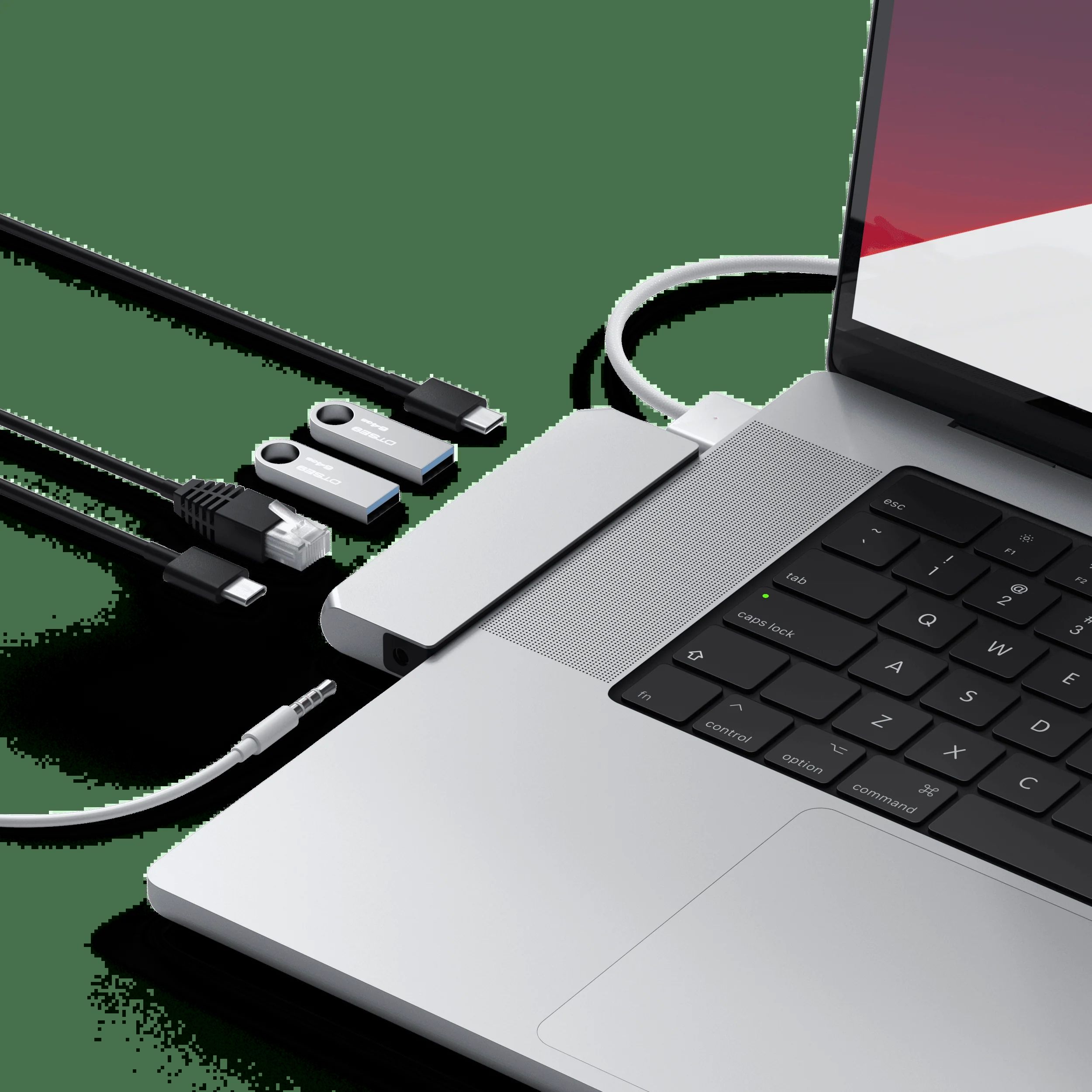 Satechi Aluminium Pro Hub Mini (1xUSB4 96W up to 6K 60Hz display output, 2 x USB-A 3.0, 1xEthernet, 1xUSB-C, 1xAudio) - Space Grey_1