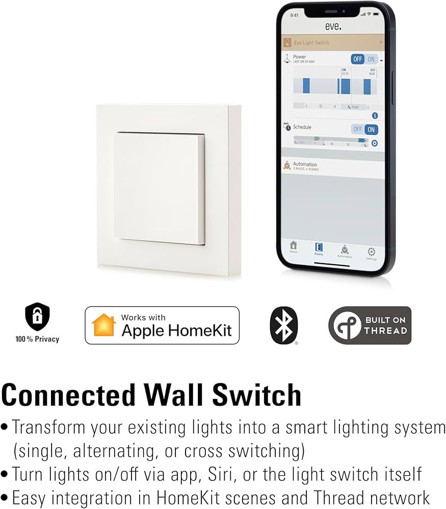 Eve Light Switch Connected Wall Switch - Thread compatible_5