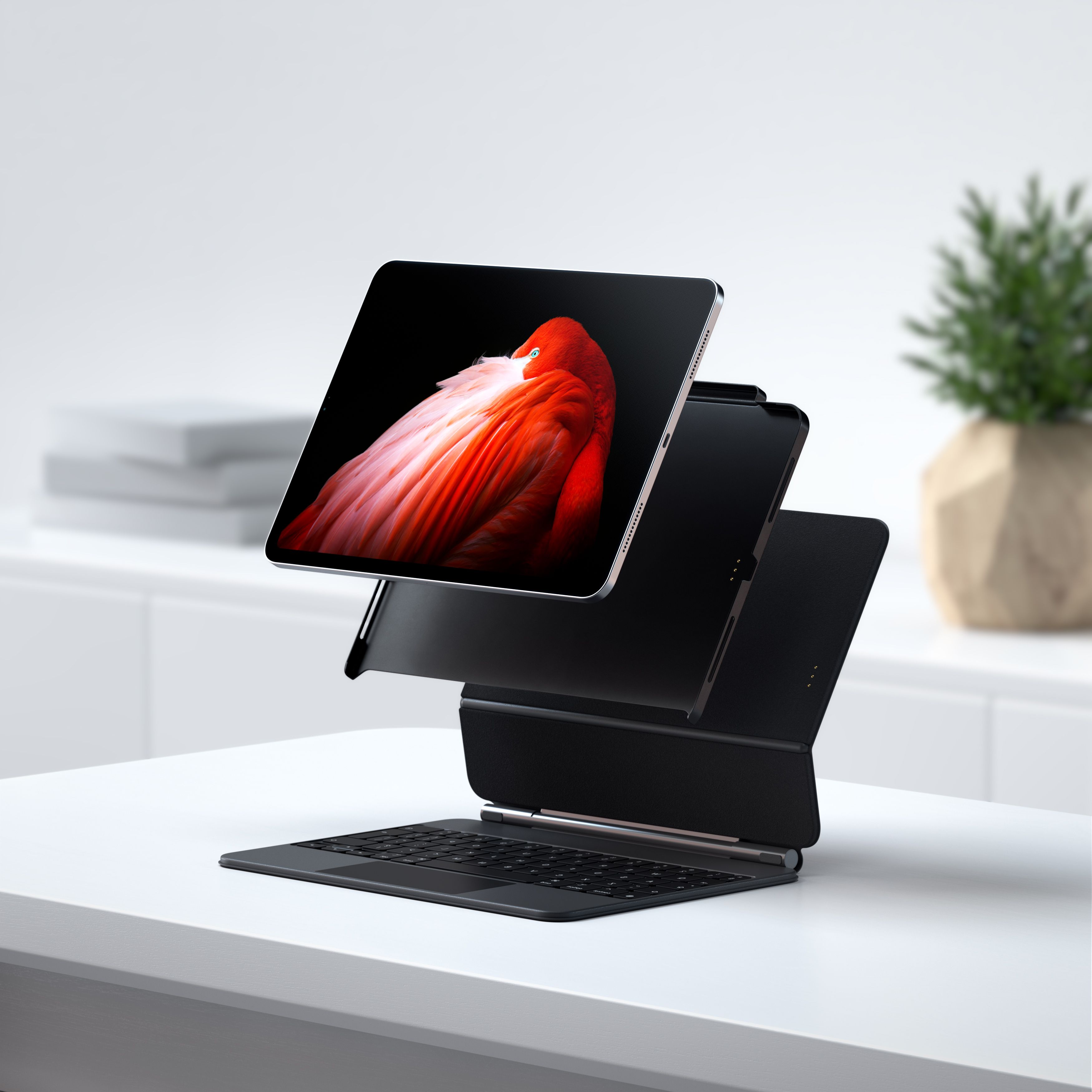 Satechi Vegan-Leather Magnetic Case For iPad Pro 12.9inch - Black_3