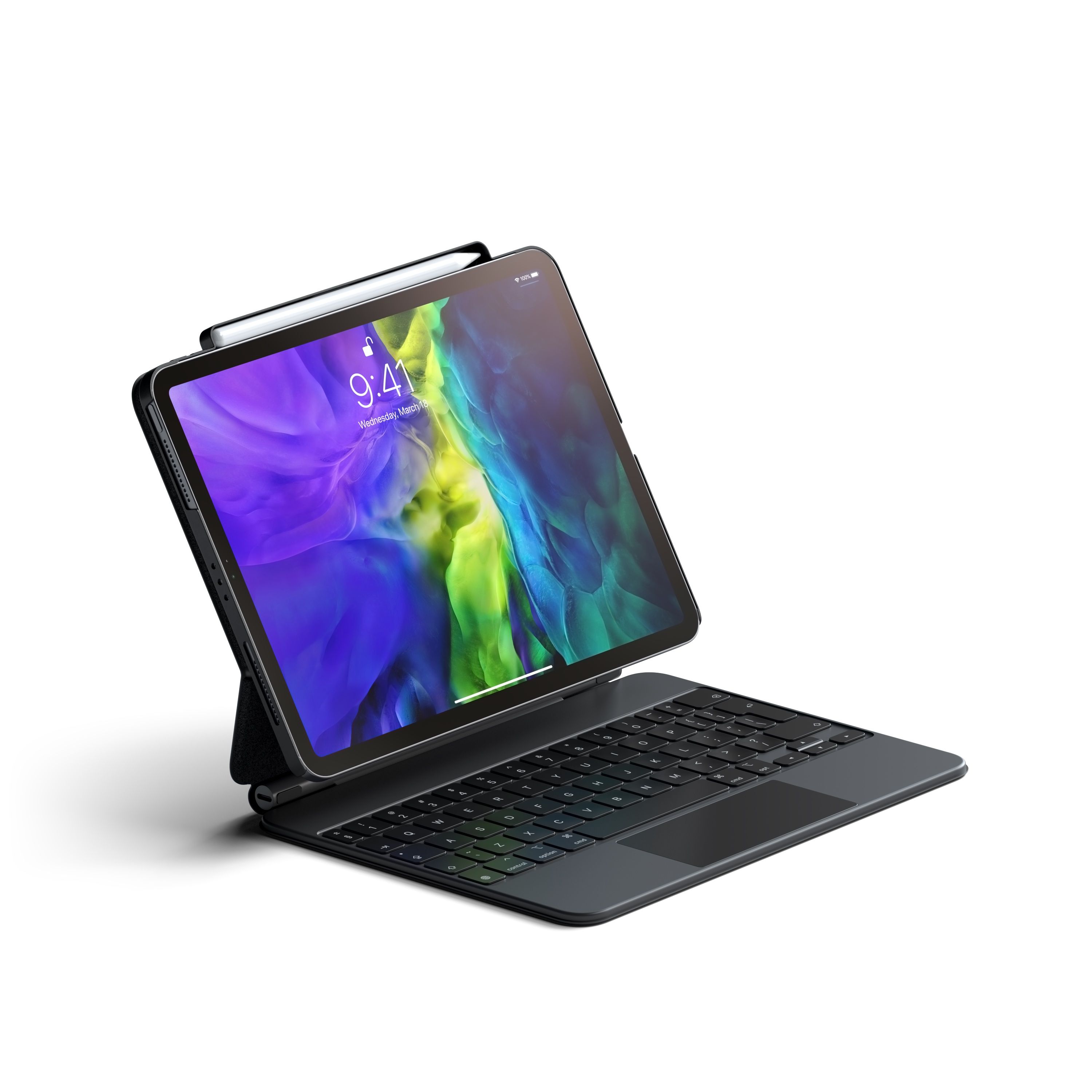 Satechi Vegan-Leather Magnetic Case For iPad Pro 12.9inch - Black_4