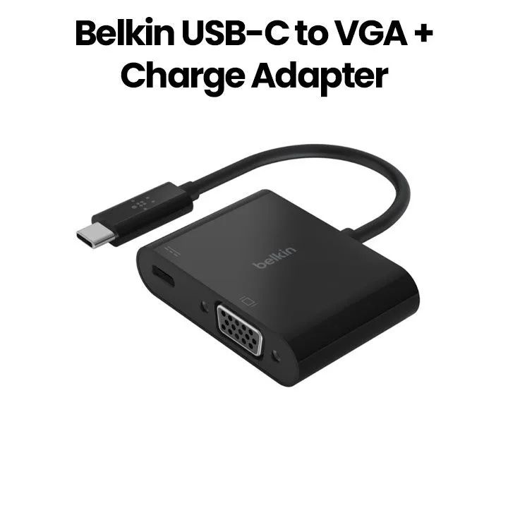 Belkin USB-C to VGA + Charge Adapter (60W PD) - Black_3