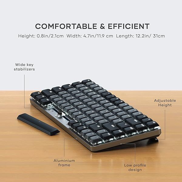 Satechi SM1 Slim Mechanical Backlit Bluetooth Keyboard (Windows Keycaps - Windows, Left Alt, Right Alt 2.4GHz USB Receiver) - Black_1