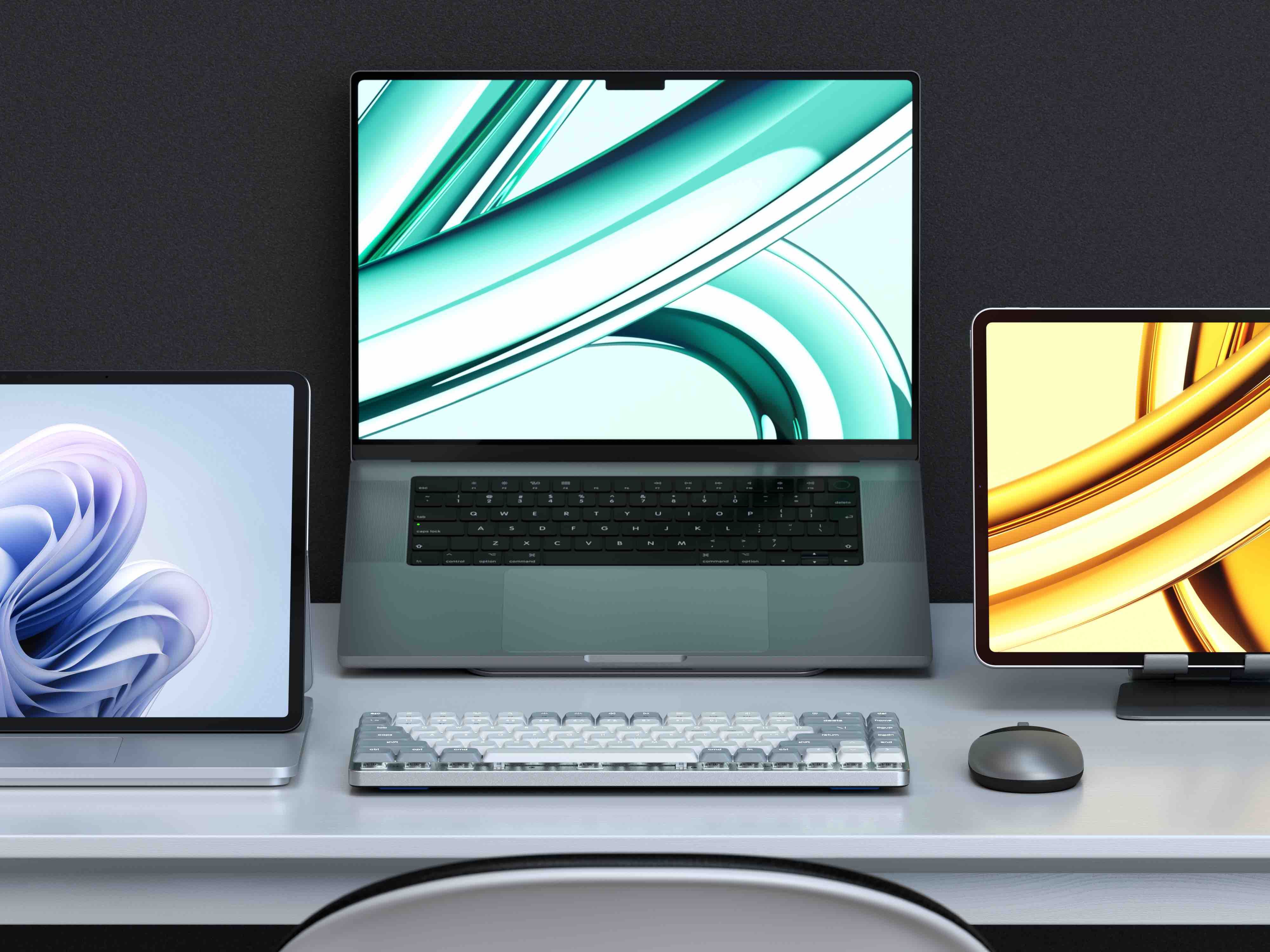 Satechi SM1 Slim Mechanical Backlit Bluetooth Keyboard (Windows Keycaps - Windows, Left Alt, Right Alt 2.4GHz USB Receiver) - Grey/White_1