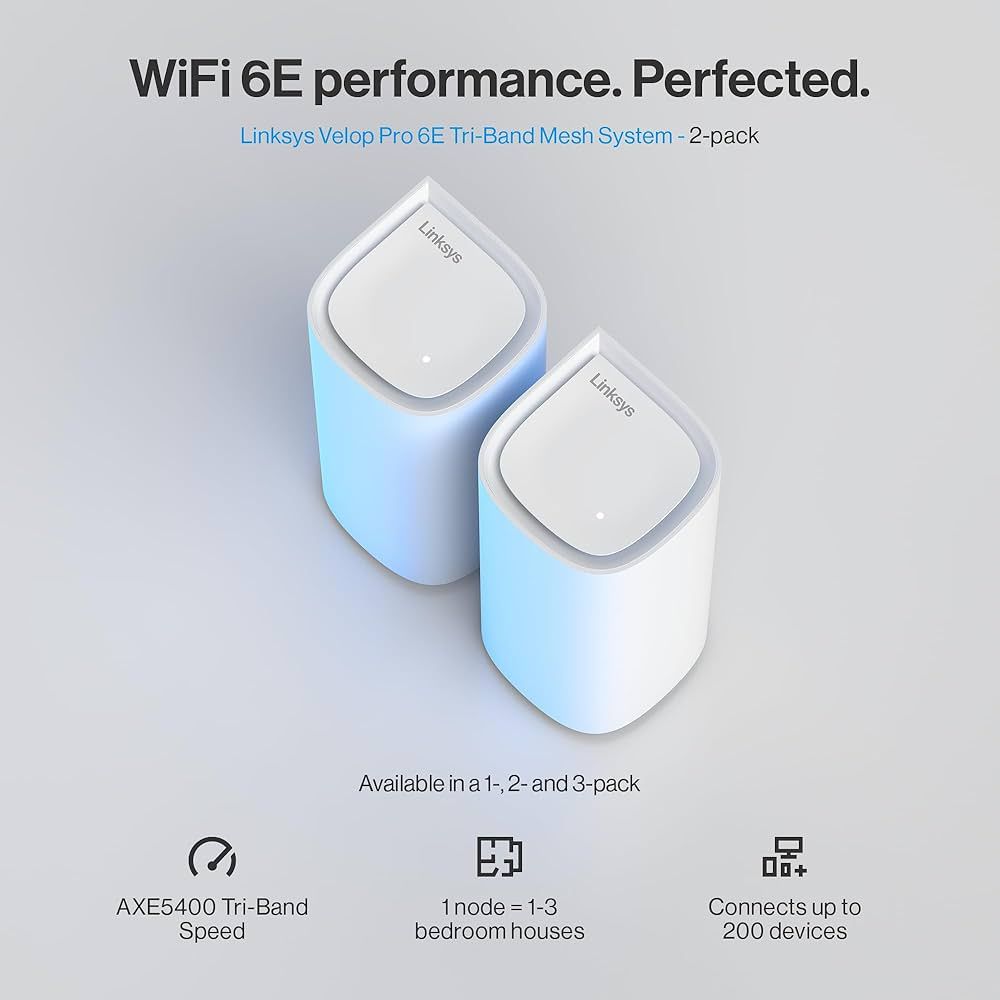 Linksys Velop MX6202 Tri-Band Mesh WiFi 6E System, 2-Pack_5