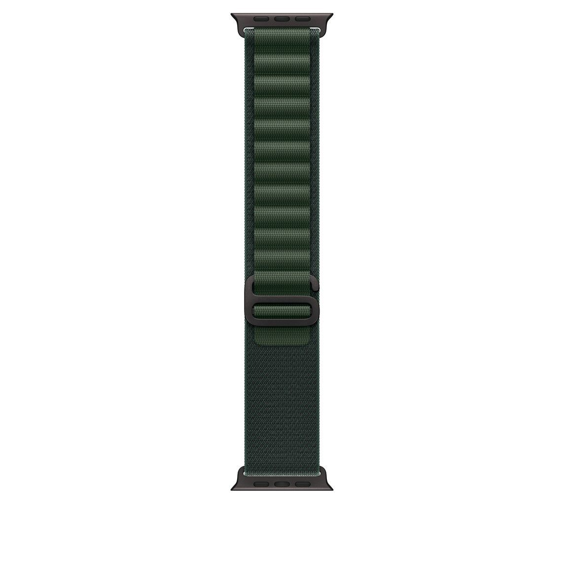 Apple Watch 49mm Loop:  Dark Green Alpine Loop - Small - Black Titanium Finish_1