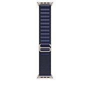 Apple Watch 49mm Loop:  Navy Alpine Loop - Small - Natural Titanium Finish_1