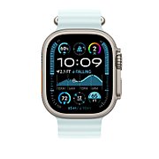 Apple Watch 49mm Band:  Ice Blue Ocean Band Extension - Natural Titanium Finish_3
