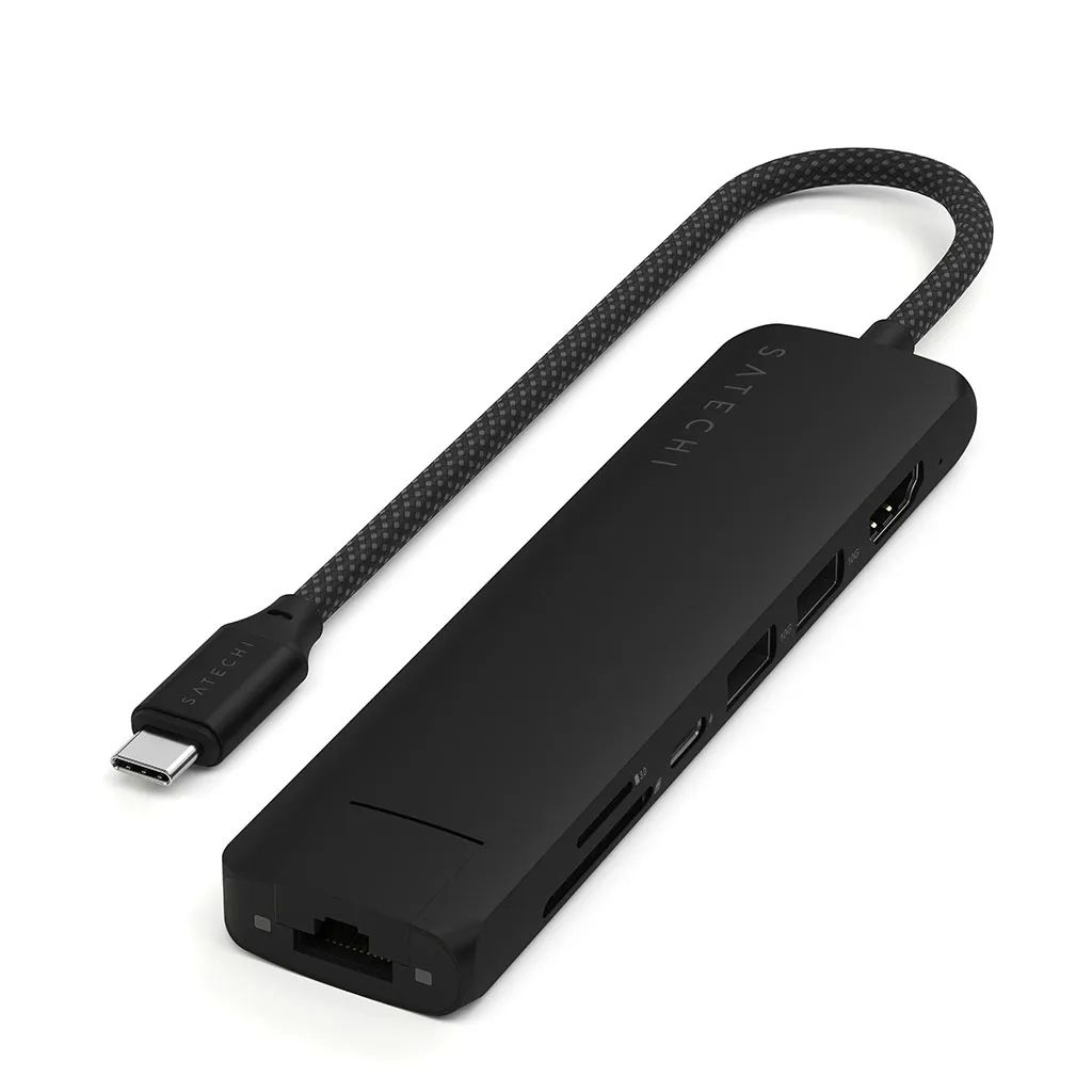 Satechi 7-in-1 USB-C Slim Multiport Adapter with Ethernet - Black_2