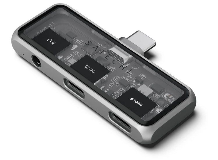 Satechi Mobile XR Hub with dual USB-C and Audio - Space Gray_1