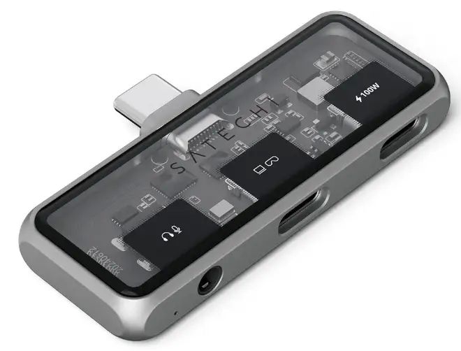 Satechi Mobile XR Hub with dual USB-C and Audio - Space Gray_2