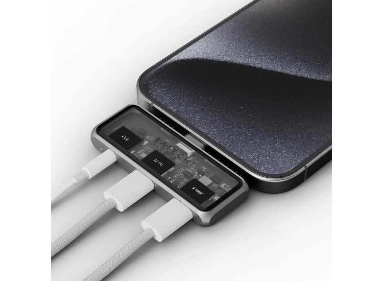 Satechi Mobile XR Hub with dual USB-C and Audio - Space Gray_3