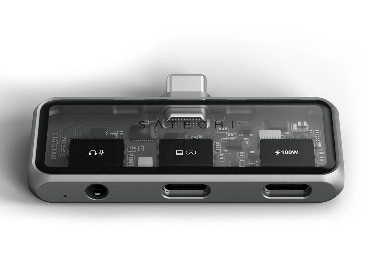 Satechi Mobile XR Hub with dual USB-C and Audio - Space Gray_4