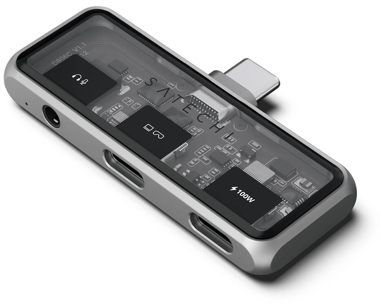 Satechi Mobile XR Hub with dual USB-C and Audio - Space Gray_7