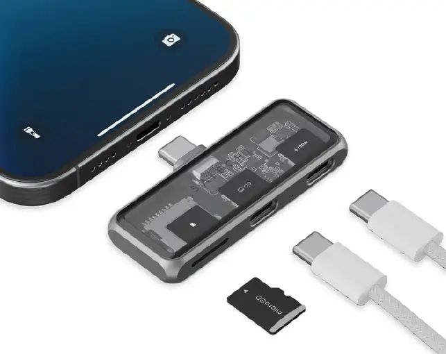 Satechi Mobile XR Hub with dual USB-C and microSD - Space Gray_2