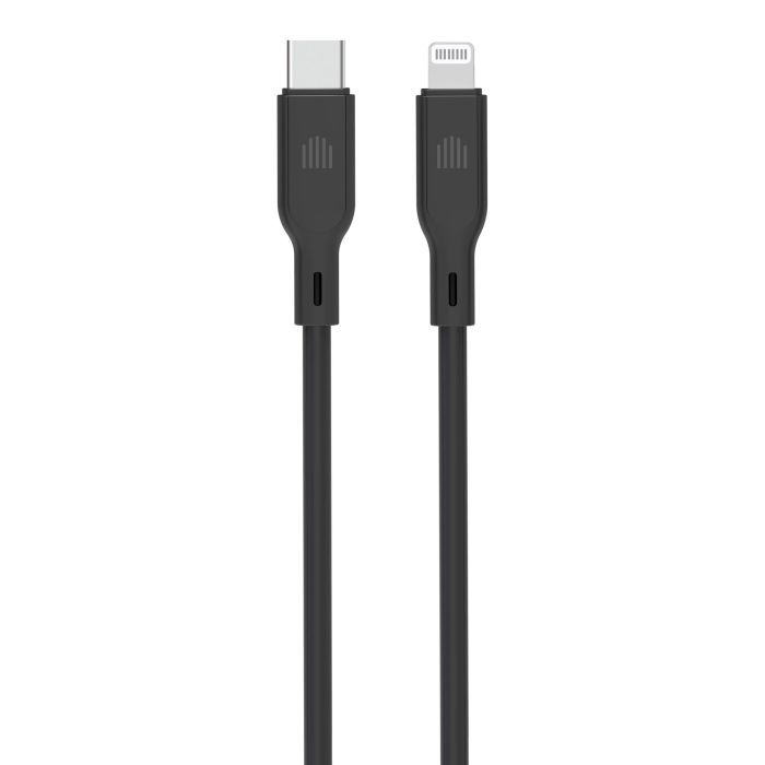 Dviced Cable USB-C to Lightning silicone 1,25m - Black_1