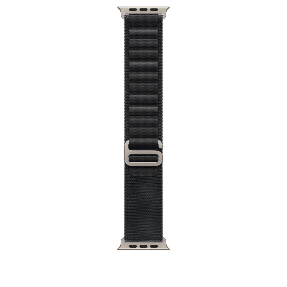 Apple Watch 49mm Loop:  Black Alpine Loop - Medium - Natural Titanium Finish_1