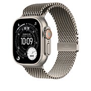 Apple Watch 49mm Loop:  Natural Titanium Milanese Loop - Large_2