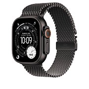 Apple Watch 49mm Loop:  Black Titanium Milanese Loop - Large_3
