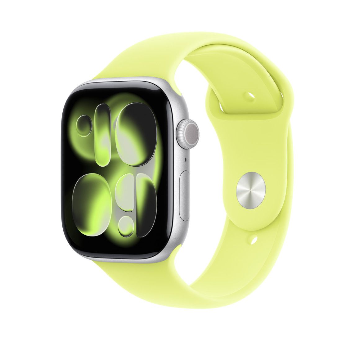 Apple Watch 46mm Band:  Neon Yellow Sport Band - S/M - SEASONAL_2