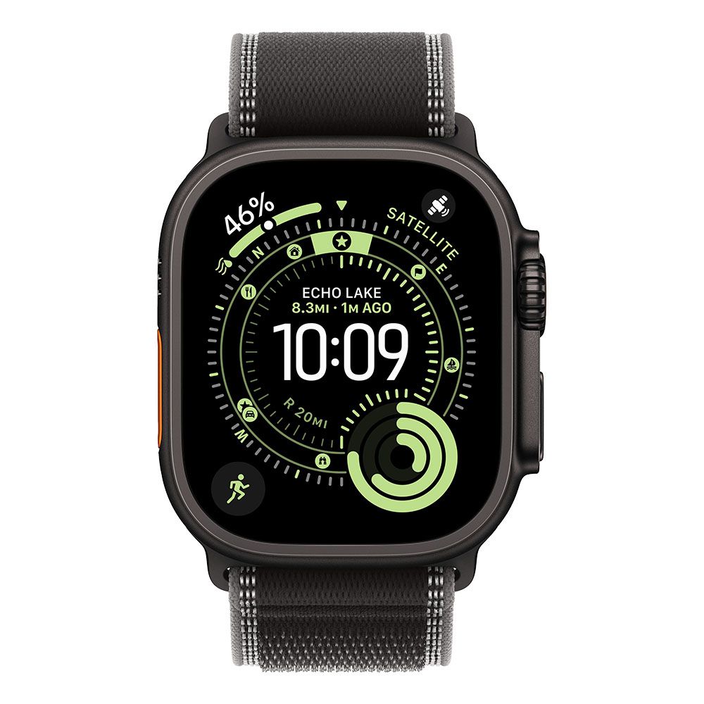 Apple Watch Ultra 3 GPS + Cellular 49mm Black Titanium Case with Black/Charcoal Trail Loop - S/M_3