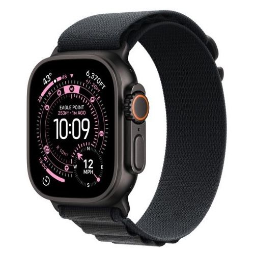 Apple Watch Ultra 3 GPS + Cellular 49mm Black Titanium Case with Black Alpine Loop - Large_1
