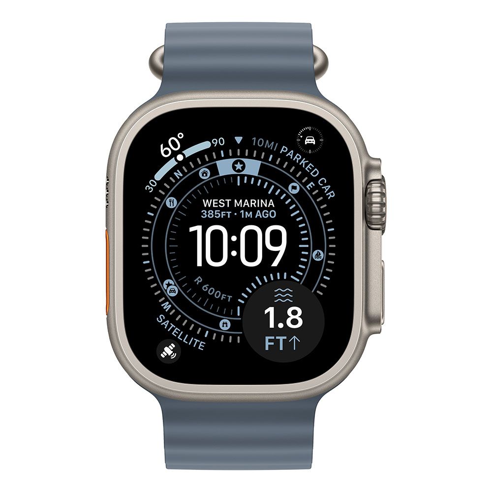 Apple Watch Ultra 3 GPS + Cellular 49mm Natural Titanium Case with Anchor Blue Ocean Band_2