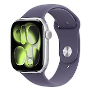 Apple Watch Series 11 GPS 46mm Silver Aluminium Case with Purple Fog Sport Band - M/L_1
