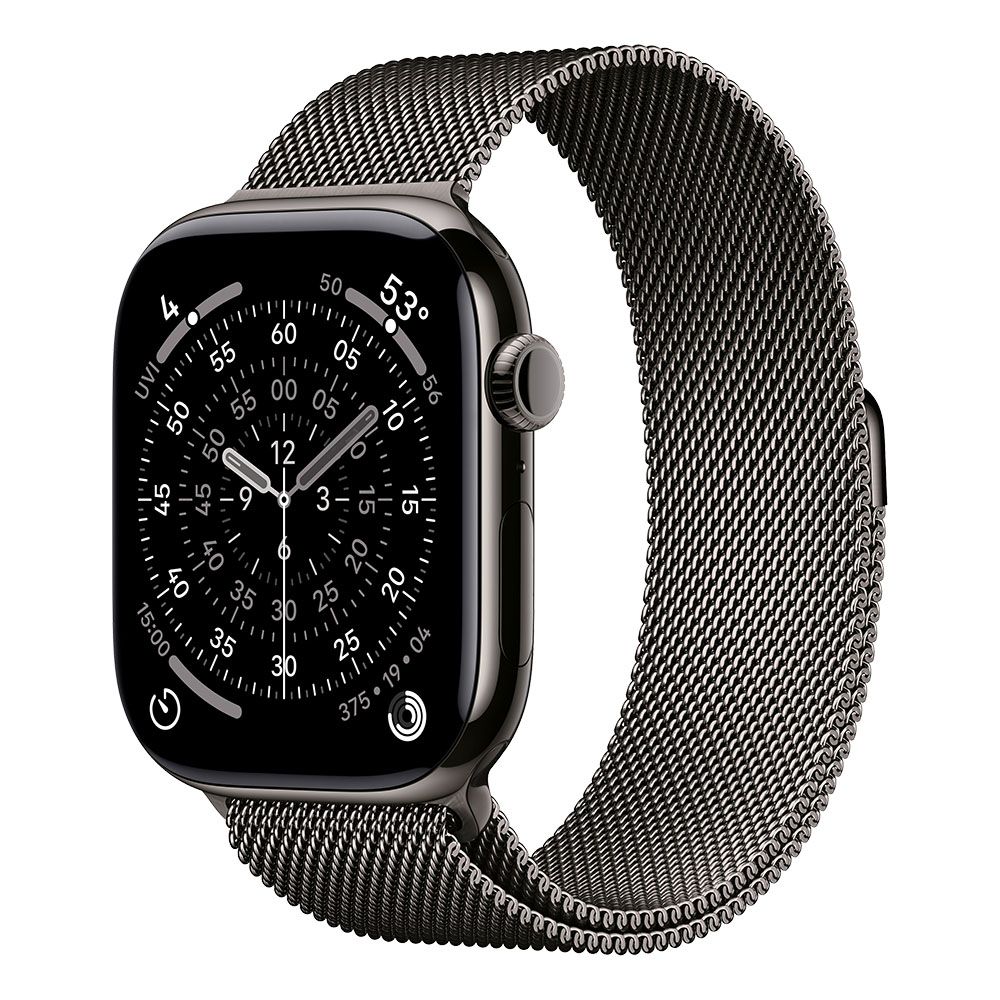 Apple Watch Series 11 GPS + Cellular 46mm Slate Titanium Case with Slate Milanese Loop - M/L_1