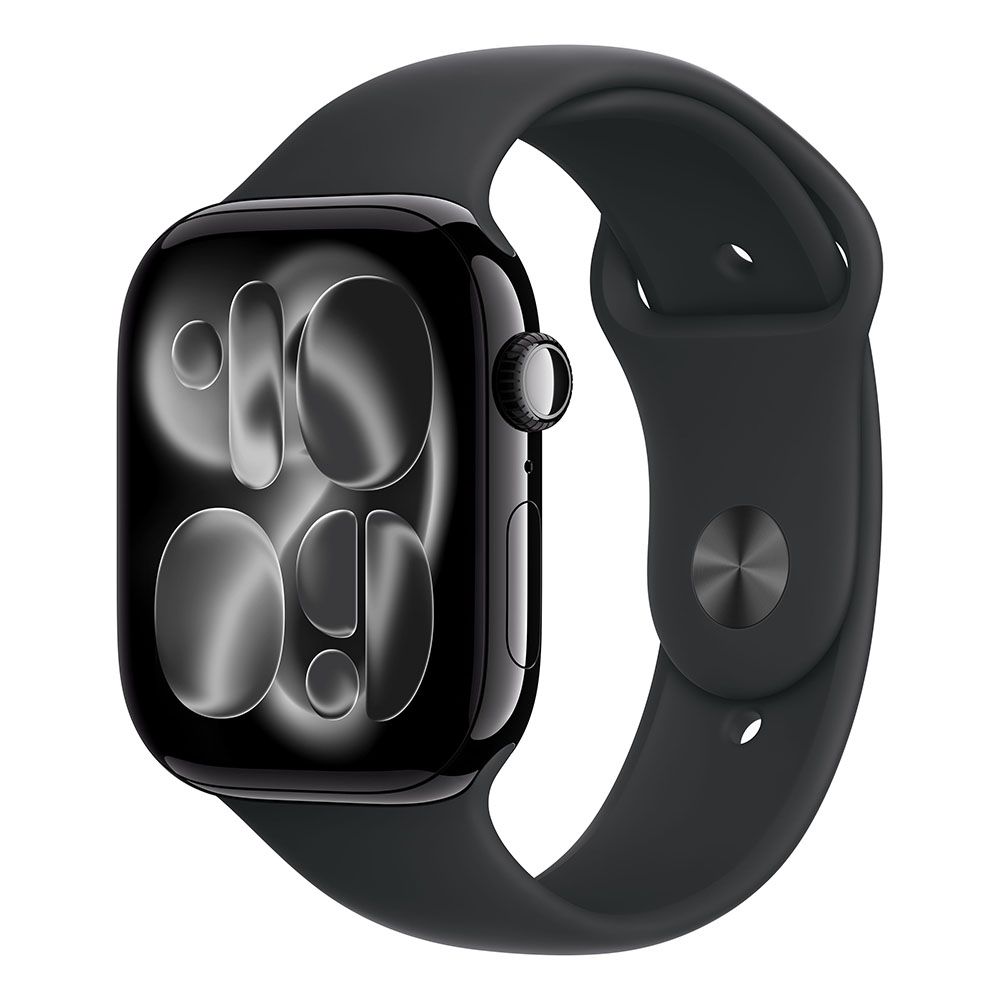 Apple Watch Series 11 GPS 46mm Jet Black Aluminium Case with Black Sport Band - M/L_1