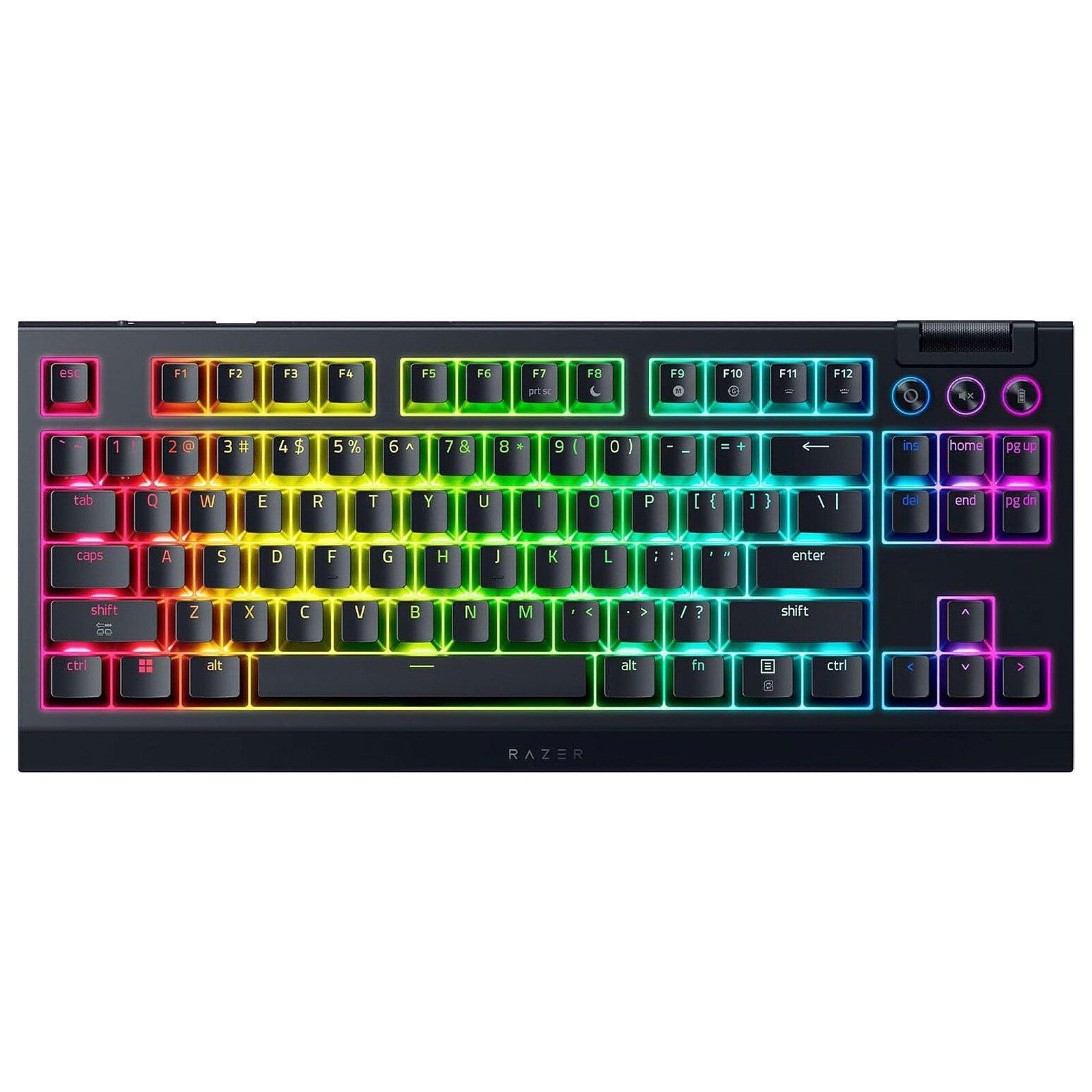 Tastatura wireless Razer Blackwidow V4 TKL HyperSpeed, switch Razer™ Mechanical Switches Gen-3 (Tactile), iluminare Razer™ Chroma RGB, pana la 980 ore autonomie, negru_2