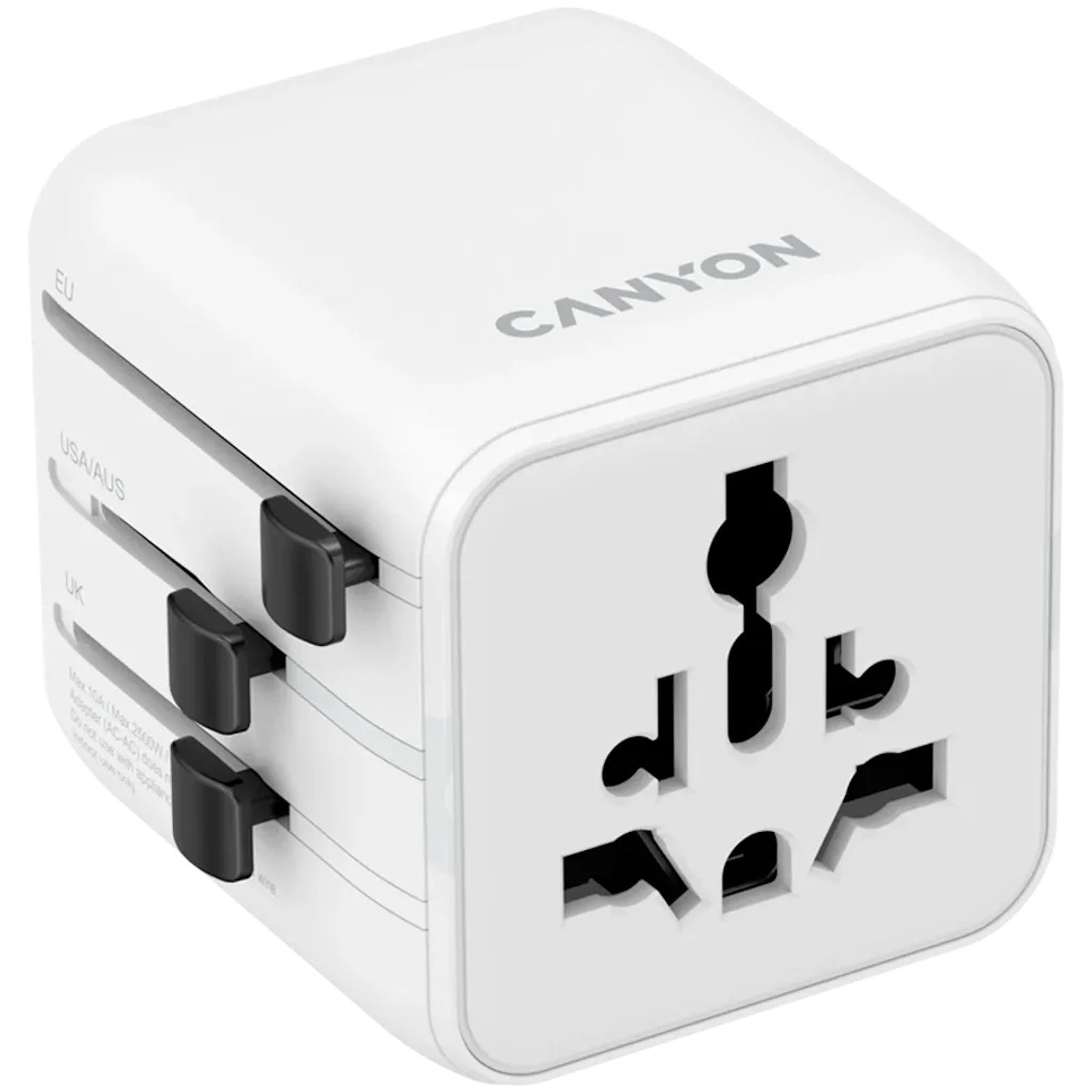 CANYON Travel Adapter OnTour One EU/UK/US/AUS   White_1