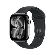 Apple Watch S11 GPS 42mm Jet Black Aluminium Case with Black Sport Band - M/L_1