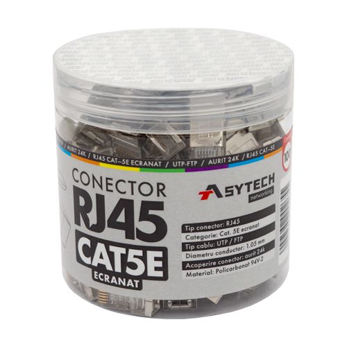 Accesoriu retelistica PXW MPUC5E-501/100 Mufa RJ45 ecranata FTP Cat5e, Set 100 buc._2