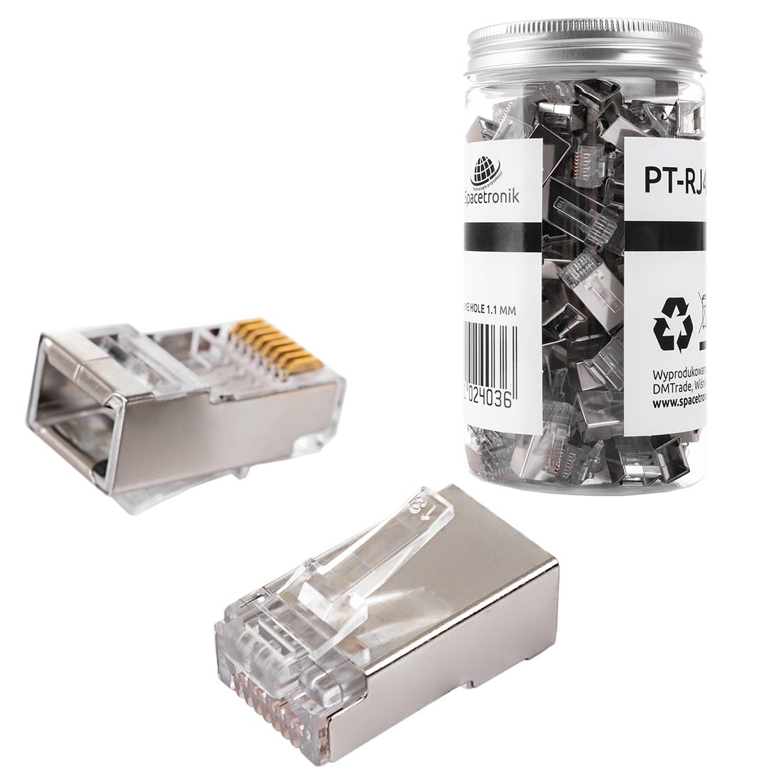 Accesoriu retelistica PXW MPUC5E-501FU/H/100 Mufa RJ45 ecranata FTP Cat5e cu gauri de trecere, 3U, set 100 buc._2