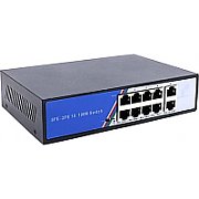 Switch BestNPS NPS08F02GN-GS PoE Switch 8 RJ45 10/100Mbps + 2 RJ45 10/100/1000Mbps, sursa cert. GS_2