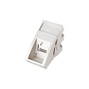 Conector inclinat, 1xRJ45 STP cat.6, 22.5x45 PowerCat, alb, (compatibil Legrand Mosaic) - Molex_1
