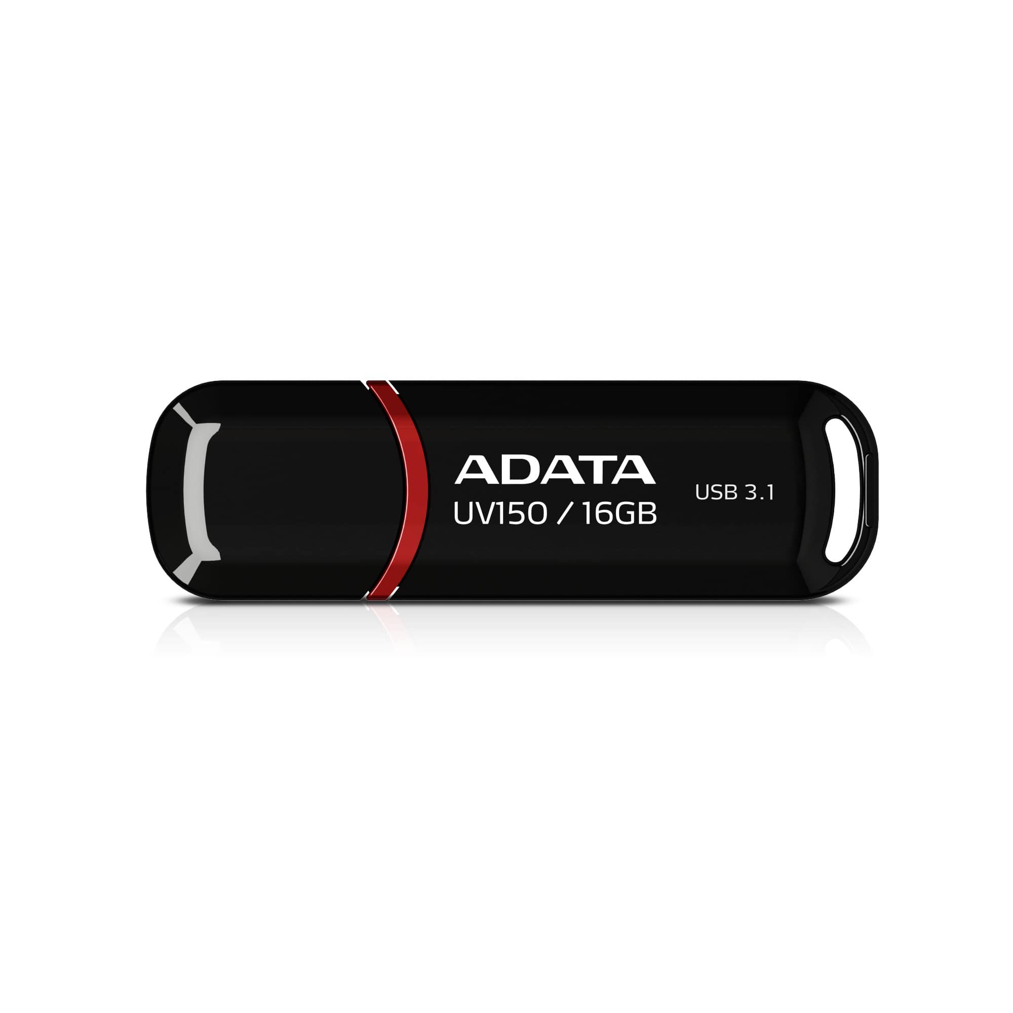 MEMORIE USB 3.2 ADATA 64 GB, cu capac, carcasa plastic, negru,  AUV150-64G-RBK  (include TV 0.02 lei)