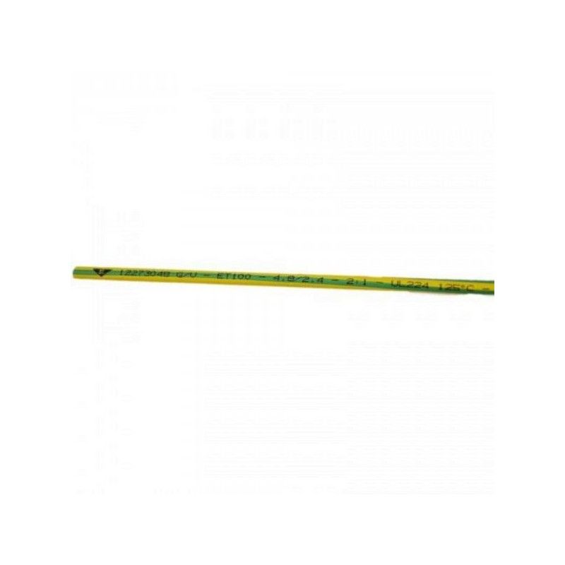 Tub termocontractabil 6,4 / 3,2 mm ET100, galben/verde (24buc)- ELEMATIC_1