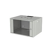 Rack 19'' 9U 580x600, de perete, dezasamblat, usa fata sticla, laterale detasabile, 60kg, seria D-WALL META, DECKRO_1