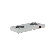 Modul ventilatie cu doua ventilatoare 19'' 1U, intrerupator ON/OFF, DECKRO_1