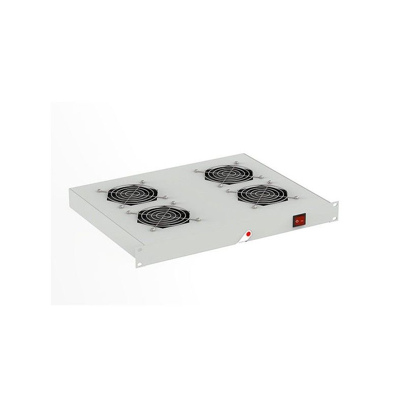 Modul ventilatie cu patru ventilatoare 19'' 1U, intrerupator ON/OFF, DECKRO_1