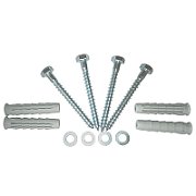 Set fixare rackuri pe perete, capacitate 120Kg, contine 4 x diblu nylon + holsurub cap hexagonal 14 x 70mm + saibe plate - ELEMATIC_1