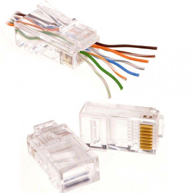 Mufa RJ45 UTP cat.5e passthrough (100 buc) - EMTEX_1