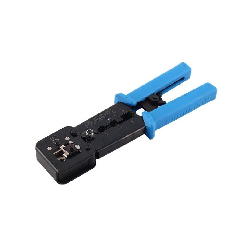 Cleste profesional sertizare conectori RJ11, RJ12, RJ45 cu stripper pentru izolatie si mecanism de blocare și revenire, pentru mufe passthrough_1