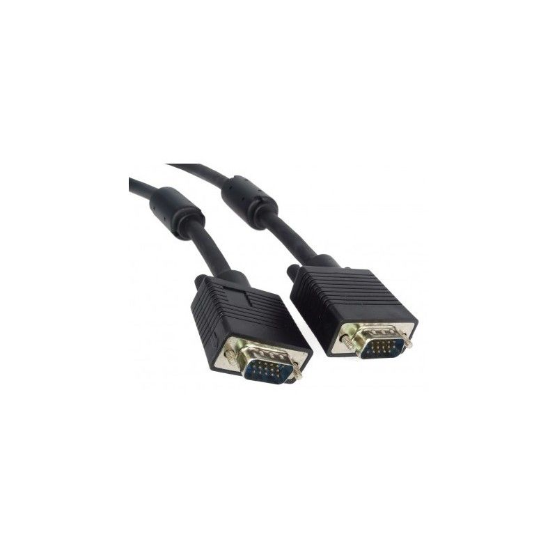 Cablu VGA, cu ferite, tata - tata, dubluecranat, 10m, PremiumCord_1