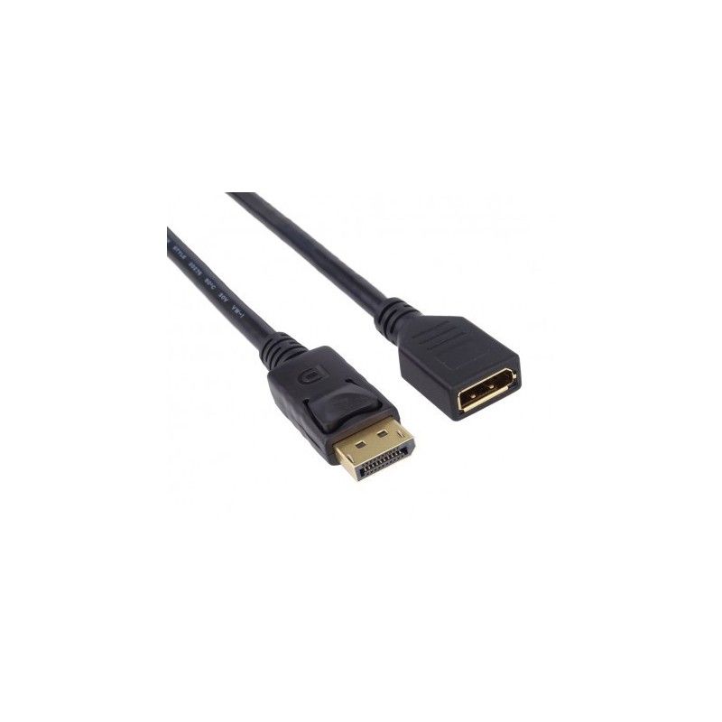 Cablu prelungitor DisplayPort, tata - mama, 4K@30Hz, conectori auriti, 1m, dublu ecranat, PremiumCord_1
