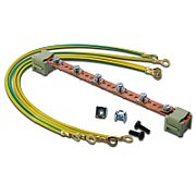 Kit de impamantare cu bara egalizatoare de potential cu 6x conexiuni, 4x cabluri diam.4mm / lungime 40cm, DECKRO_1